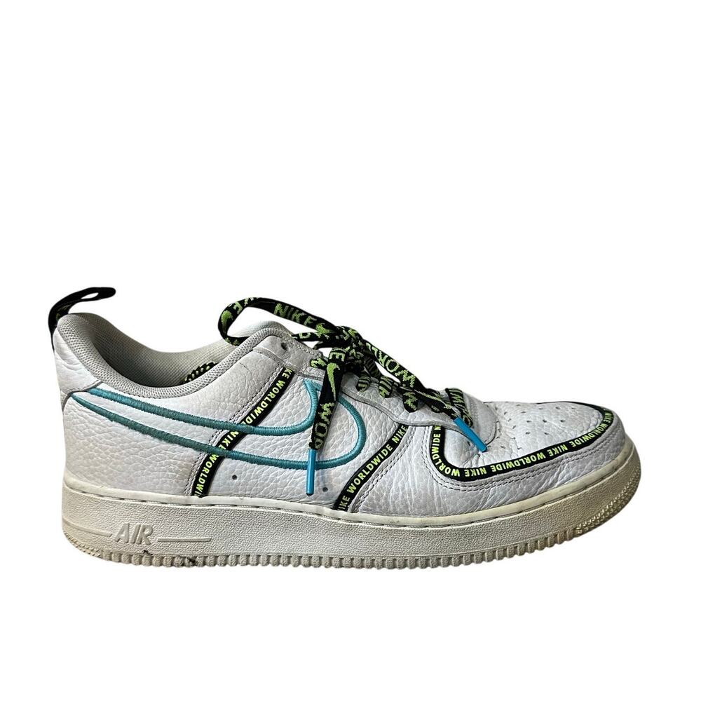 NIKE Men's Air Force 1 '07 Premium Shoes Worldwide Pack Blue Fury Size 8